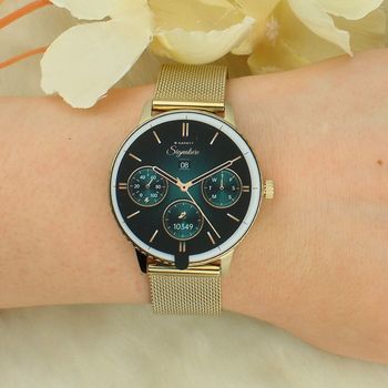 Garett Grace złoty mesh – smartwatch damski AMOLED, rozmowy Bluetooth, styl glamour damski.jpg